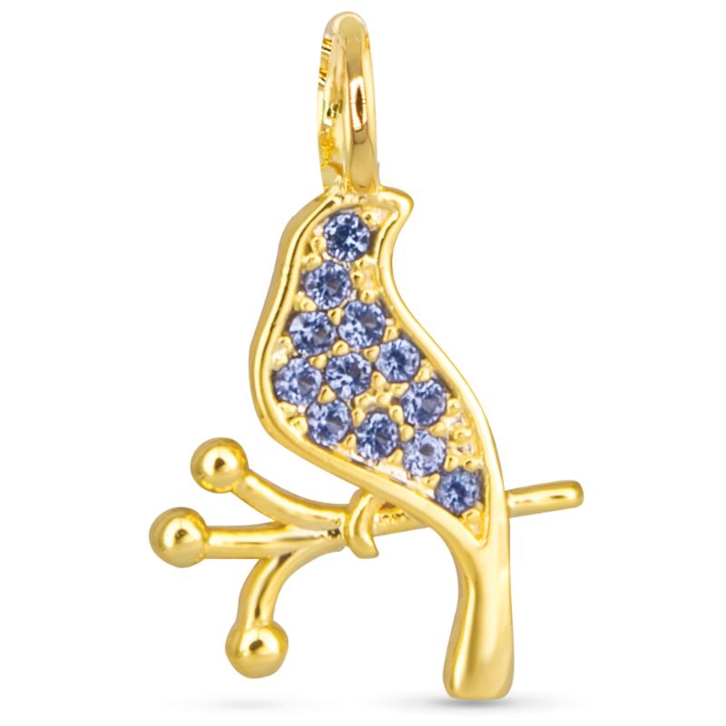 Blue Bird Charm Gold